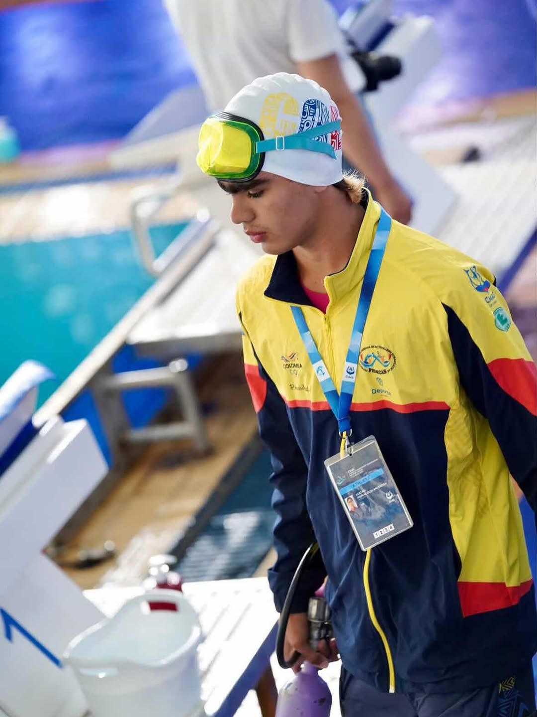 Colombia Blanco / Gorro de Natación